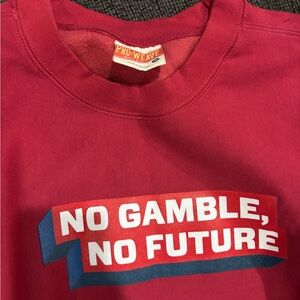 No Gamble No Future #WSOP #Vegas #poker Red Pro-Weave Graphic Sweatshirt